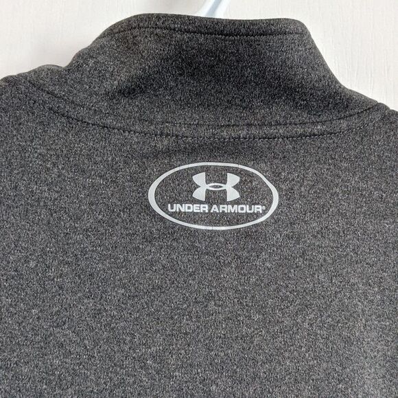 Under ARMOUR Heatgear Suelto Loose Fit 1/4 Zip Pullover Grey Medium @Z - Picture 5 of 7